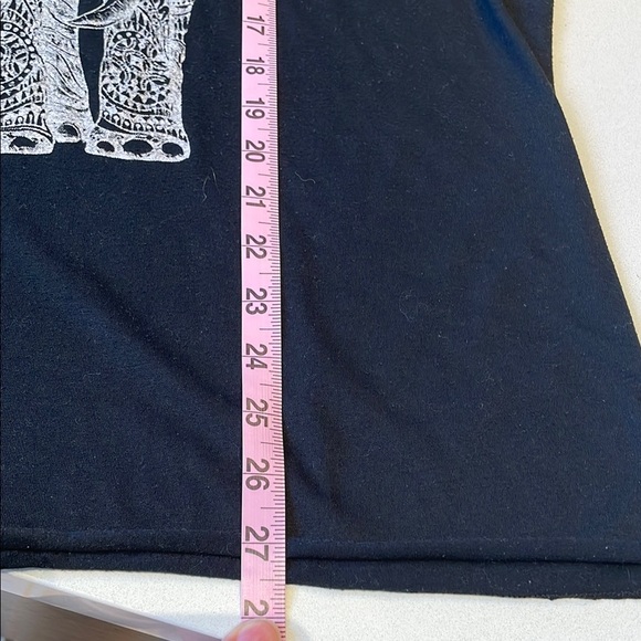 Thailand Elephant Print Logo Tank Top, Raw Edges, Black, Size XL - Picture 6 of 8